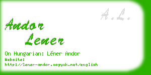 andor lener business card