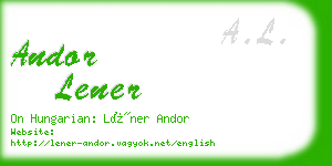 andor lener business card